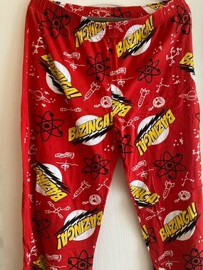 Bazinga! Men's Red Graphic Jogger Pants